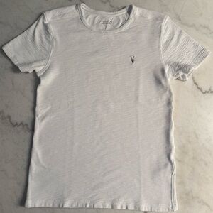 All Saints Ribbed White T Shirt Size Extra Small